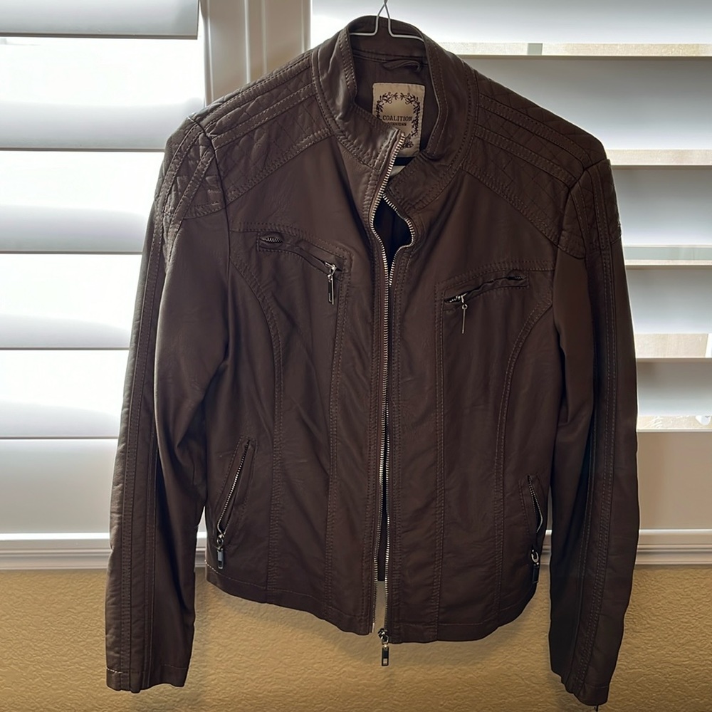 Faux leather jacket